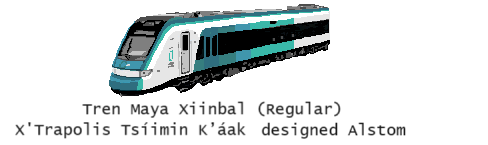 Railway route map of the “Tren Maya” in Mexico
