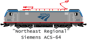 (New York ～Boston)”Northeast corridor” in the USA (Rail Track diagram map)