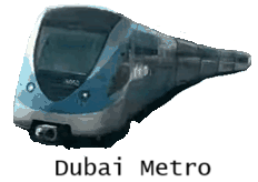 Rail route maps of the Dubai Metro Lines in the UAE