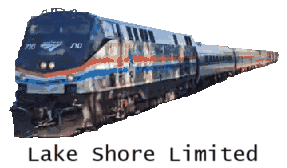 Rail route maps of the “Lake Shore Limited” train from Chicago to Buffalo