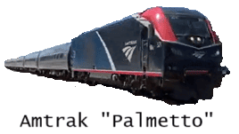 Railway route map of the CSX  A Line from Richmond to Raleigh & Savannah